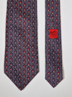 005441 Hermès tie grey whimsical cyclists 5441 FA with box