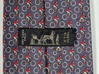 005441 Hermès tie grey whimsical cyclists 5441 FA with box