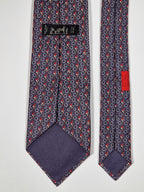 005441 Hermès tie grey whimsical cyclists 5441 FA with box