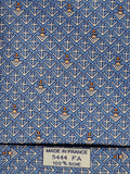 Hermès silk tie blue sailor and anchors "M.V.MOMIARROW SUNOCEAN" 5444 TA