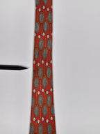 Hermès silk tie red tennis pattern 546 IA