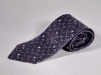 Hermés gray silk tie animals 5472 FA tie