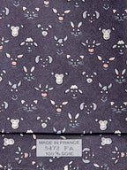 Hermés gray silk tie animals 5472 FA tie