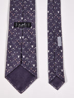 Hermés gray silk tie animals 5472 FA tie