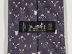 Hermés gray silk tie animals 5472 FA tie