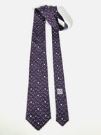 Hermés gray silk tie animals 5472 FA tie