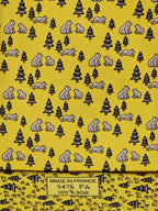 005476 Hermès tie yellow whimsical bear pattern 5476 FA