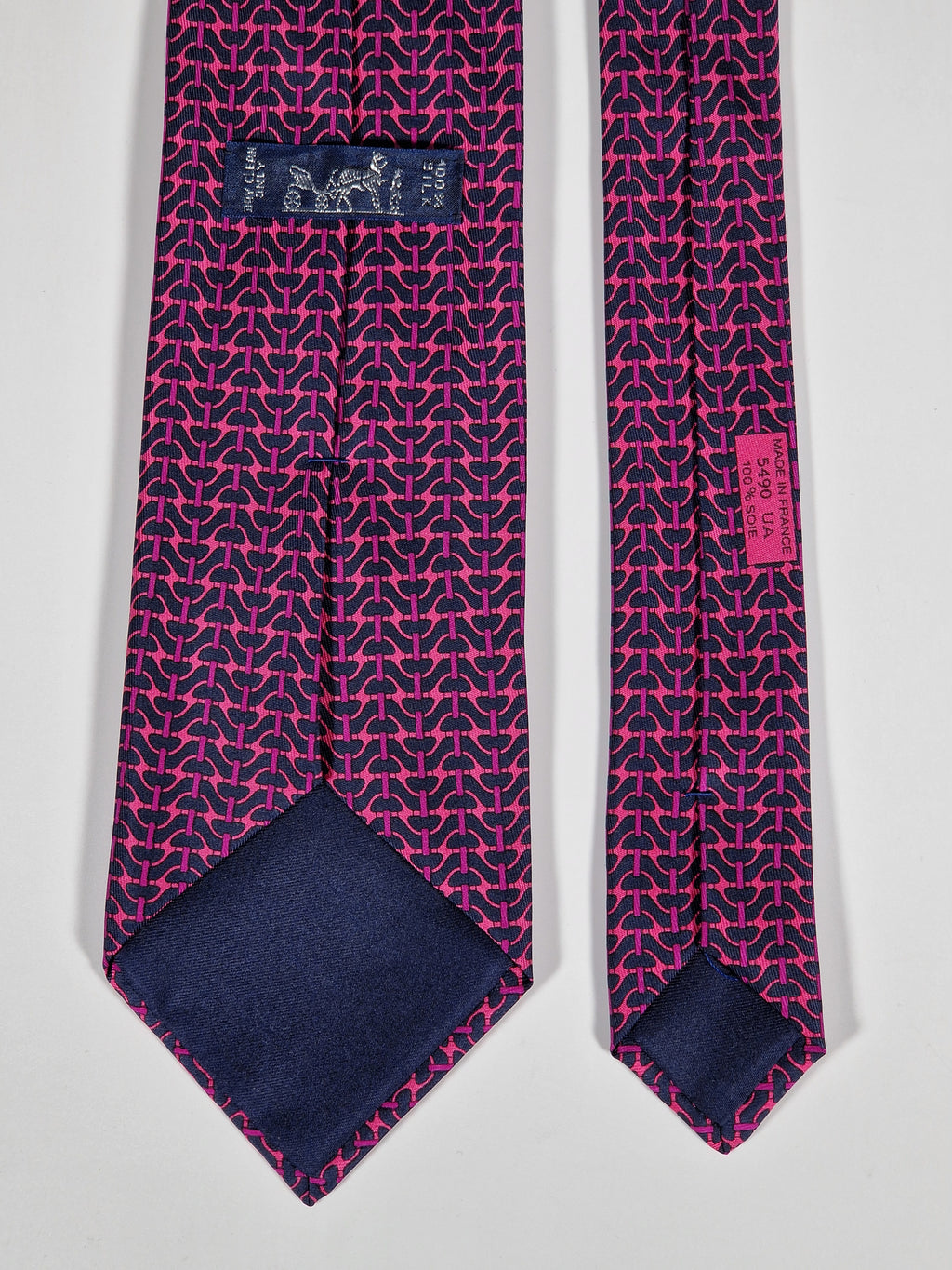 Hermés black and purple silk tie 5490 UA with box