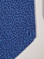 005502 Hermès tie blue maze pattern 5502 UA