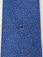 005502 Hermès tie blue maze pattern 5502 UA
