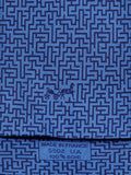 005502 Hermès tie blue maze pattern 5502 UA