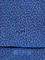 005502 Hermès tie blue maze pattern 5502 UA