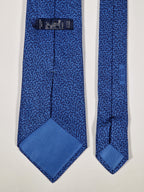 005502 Hermès tie blue maze pattern 5502 UA