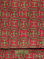 Hermés wide vintage silk tie H pattern red 550 IA