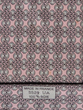 Hermès silk tie pink equestrian pattern 5529 UA