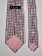 Hermès silk tie pink equestrian pattern 5529 UA