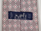 Hermès silk tie pink equestrian pattern 5529 UA