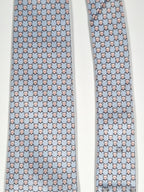 Hermès silk tie blue cat and mice whimsical pattern 5542 UA
