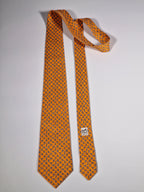 005561 Hermès tie orange knots Hermès 5561 MA tie orange