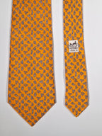 005561 Hermès tie orange knots Hermès 5561 MA tie orange