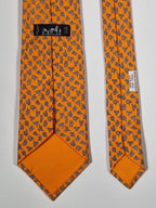 005561 Hermès tie orange knots Hermès 5561 MA tie orange