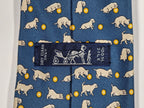 005574 Hermès tie blue playing puppet 5574 MA