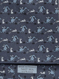 Hermès silk tie blue dragon and rabbit 5607 MA