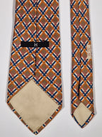 000561 Hermès tie brown chekerd pattern 561 SA