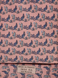 005634 Hermès tie pink whimsical seahorse and kangaroo 5634 EA