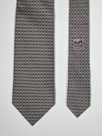005664 Hermès tie grey H pattern 5664 EA