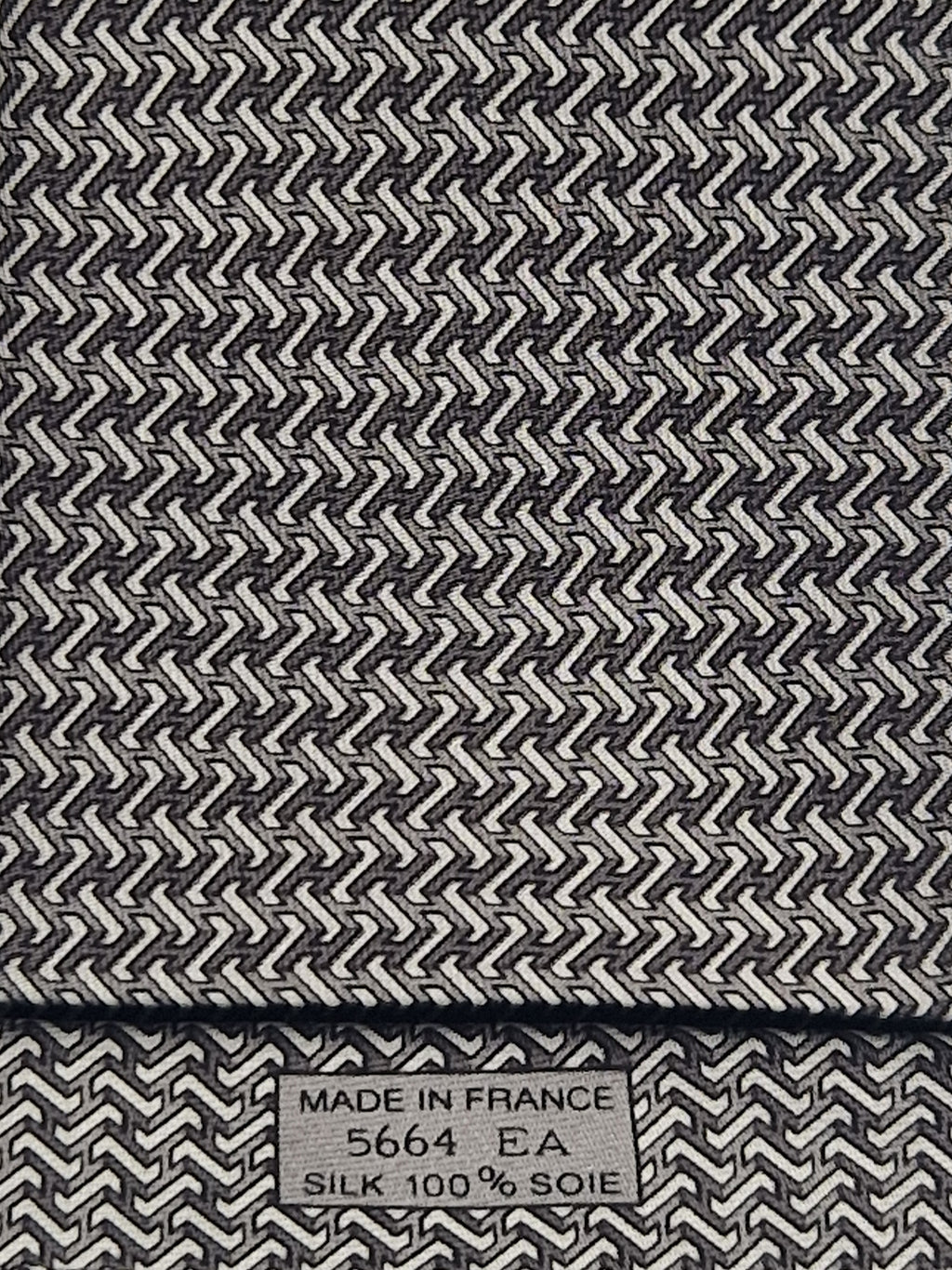 005664 Hermès tie grey H pattern 5664 EA