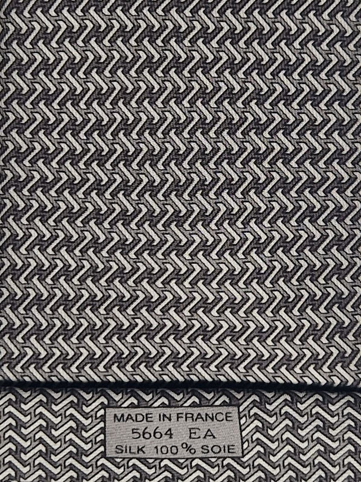 005664 Hermès tie grey H pattern 5664 EA