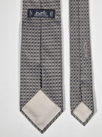 005664 Hermès tie grey H pattern 5664 EA