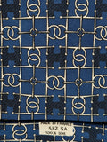 000582 Hermès tie blue H pattern 582 SA