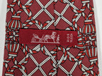 Hermés wide vintage silk tie red 590 SA