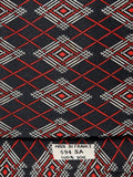 Hermés vintage silk tie black geometric pattern 594 SA