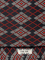 Hermés vintage silk tie black geometric pattern 594 SA
