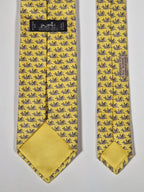 605676 Hermès tie yellow whimsical seahorse and jockey 605676 PA