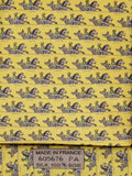 605676 Hermès tie yellow whimsical seahorse and jockey 605676 PA