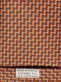 605680 Hermès tie orange H pattern 605680 PA