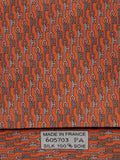 Hermès silk tie orange key pattern "UBS Bank Switzerland" 605703 FA