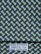 Hermès silk tie Green H pattern 605719 PA