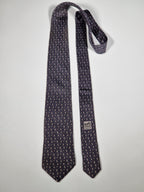 605722 Hermès tie grey whimsical fotball rabbits 605722 PA
