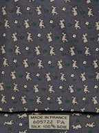 605722 Hermès tie grey whimsical fotball rabbits 605722 PA