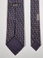 605722 Hermès tie grey whimsical fotball rabbits 605722 PA