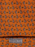 Hermès silk tie orange rabbit playing football 605722 PA