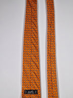Hermès silk tie orange rabbit playing football 605722 PA