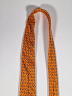 Hermès silk tie orange rabbit playing football 605722 PA