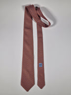 Hermès silk tie orange and blue horses 605723 HA