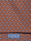 Hermès silk tie orange and blue horses 605723 HA